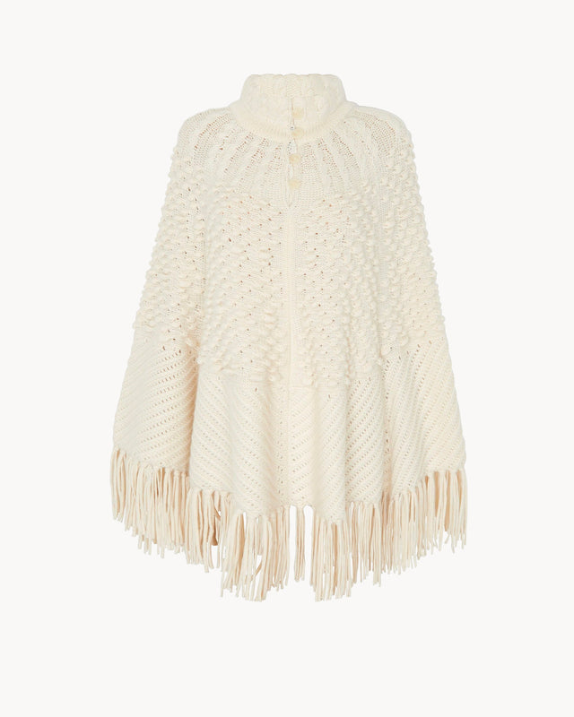 Poncho Louise blanc vintage - Image principale
