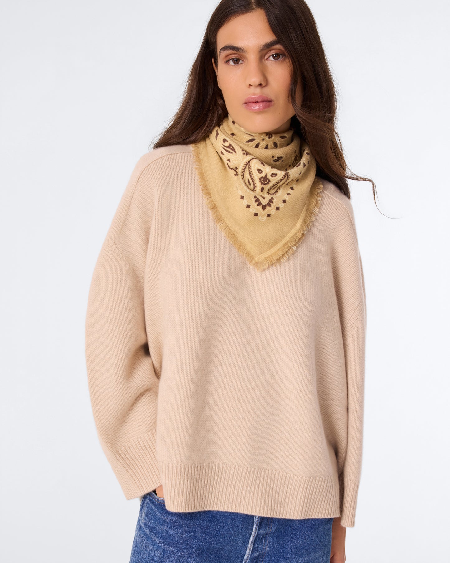 Pull Diane beige organic