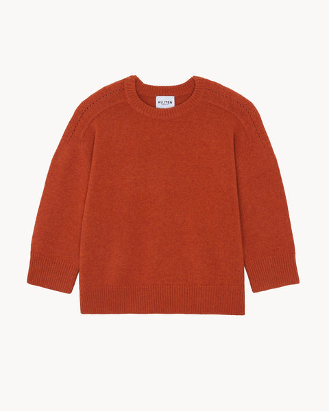 Pull Col Rond Orange Culture Femme - 2656441-orange Pull Col Rond Orange Culture Femme - 2656441-orange
