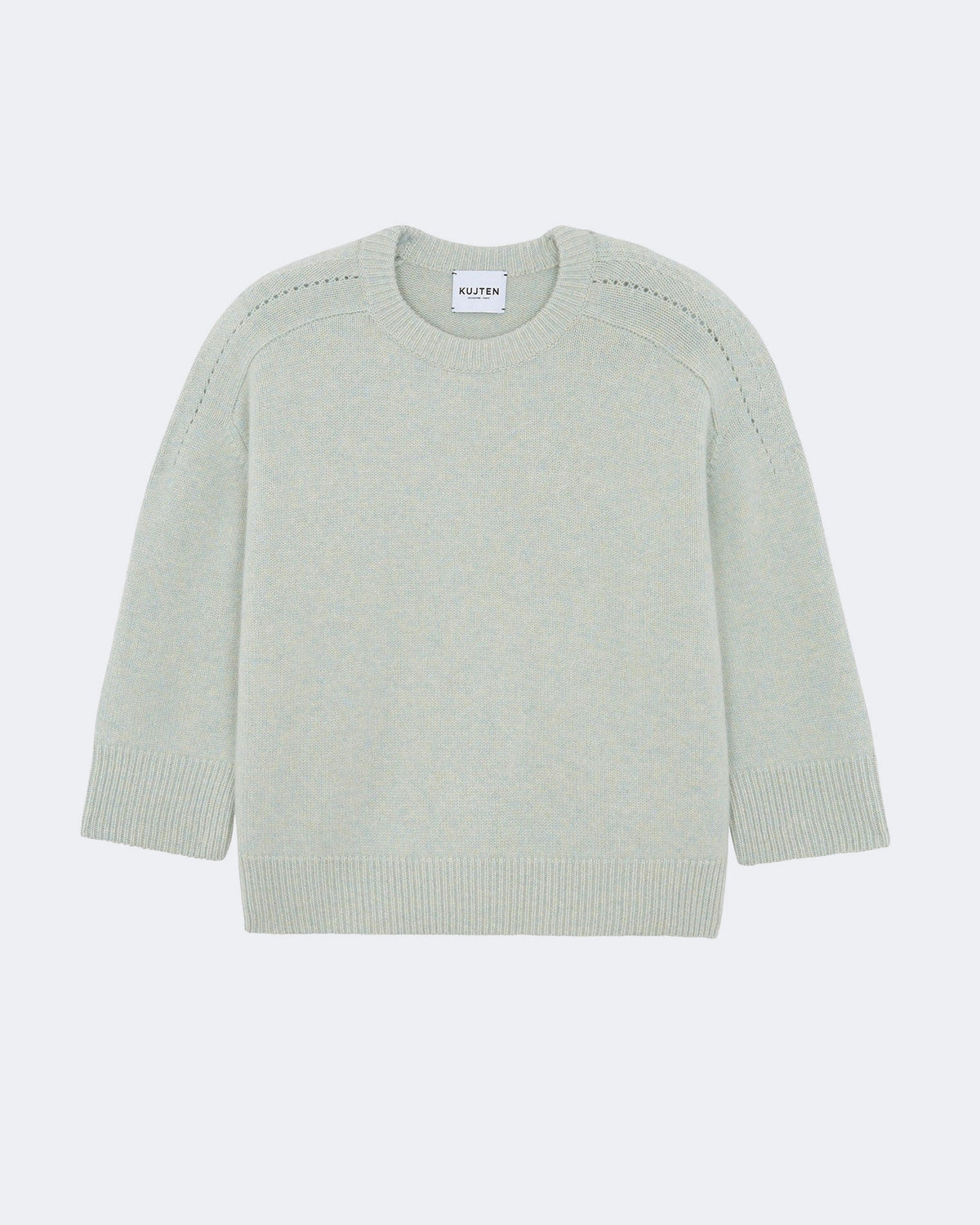Pull en cachemire bleu pour femme - Kujten packshot