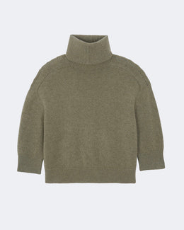 Pull en cachemire kaki pour femme - Kujten packshot