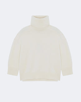 Pull en cachemire blanc pour femme - Kujten packshot