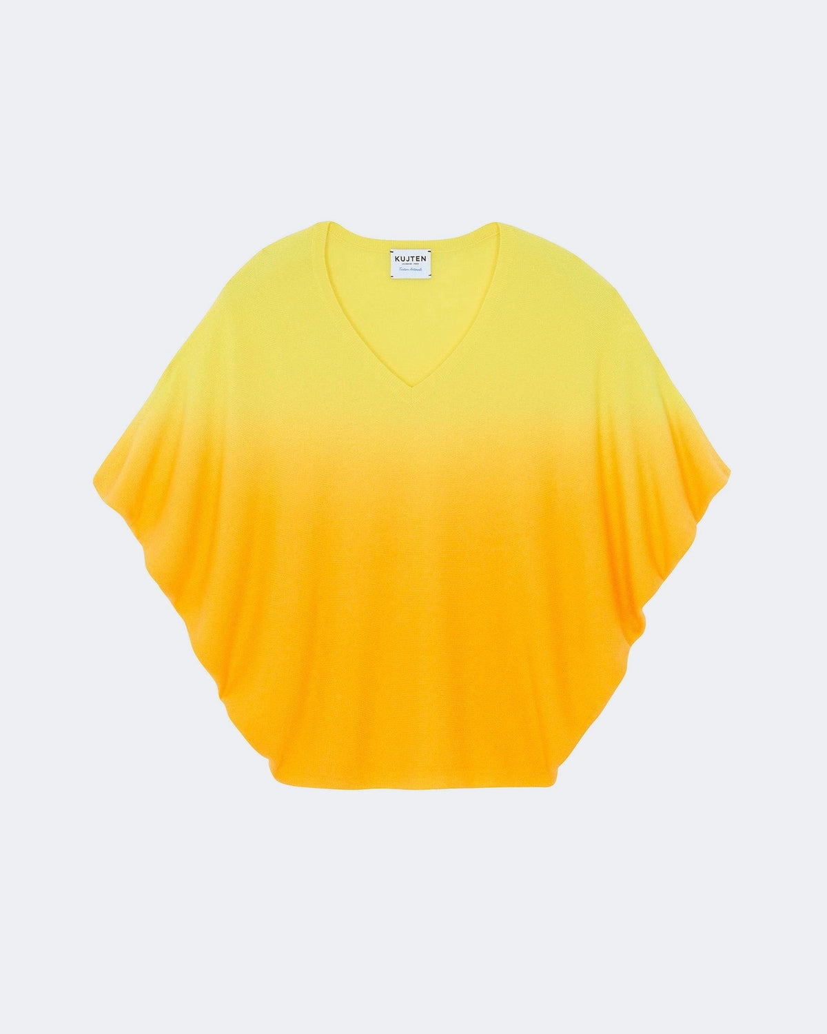 Top en cachemire jaune pour femme - Kujten packshot