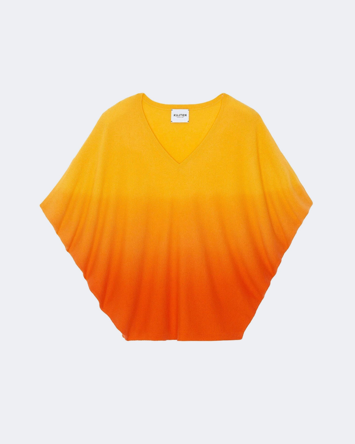 Top en cachemire jaune pour femme - Kujten packshot
