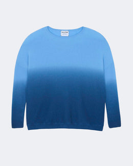 Pull en cachemire bleu pour femme - Kujten packshot