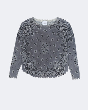 Pull mela bandana bico cachemire gris - Kujten packshot