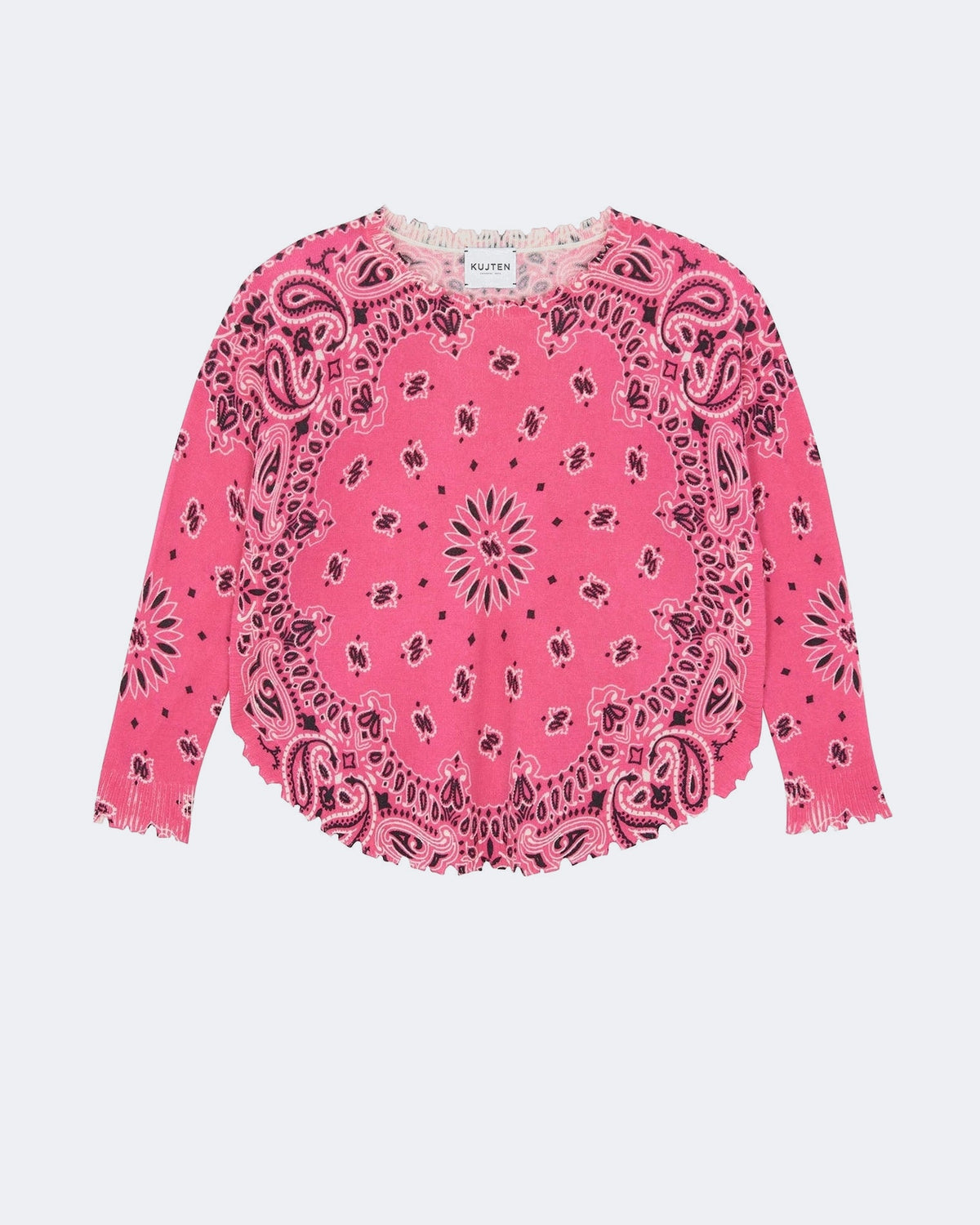 Pull en cachemire rose pour femme - Kujten packshot