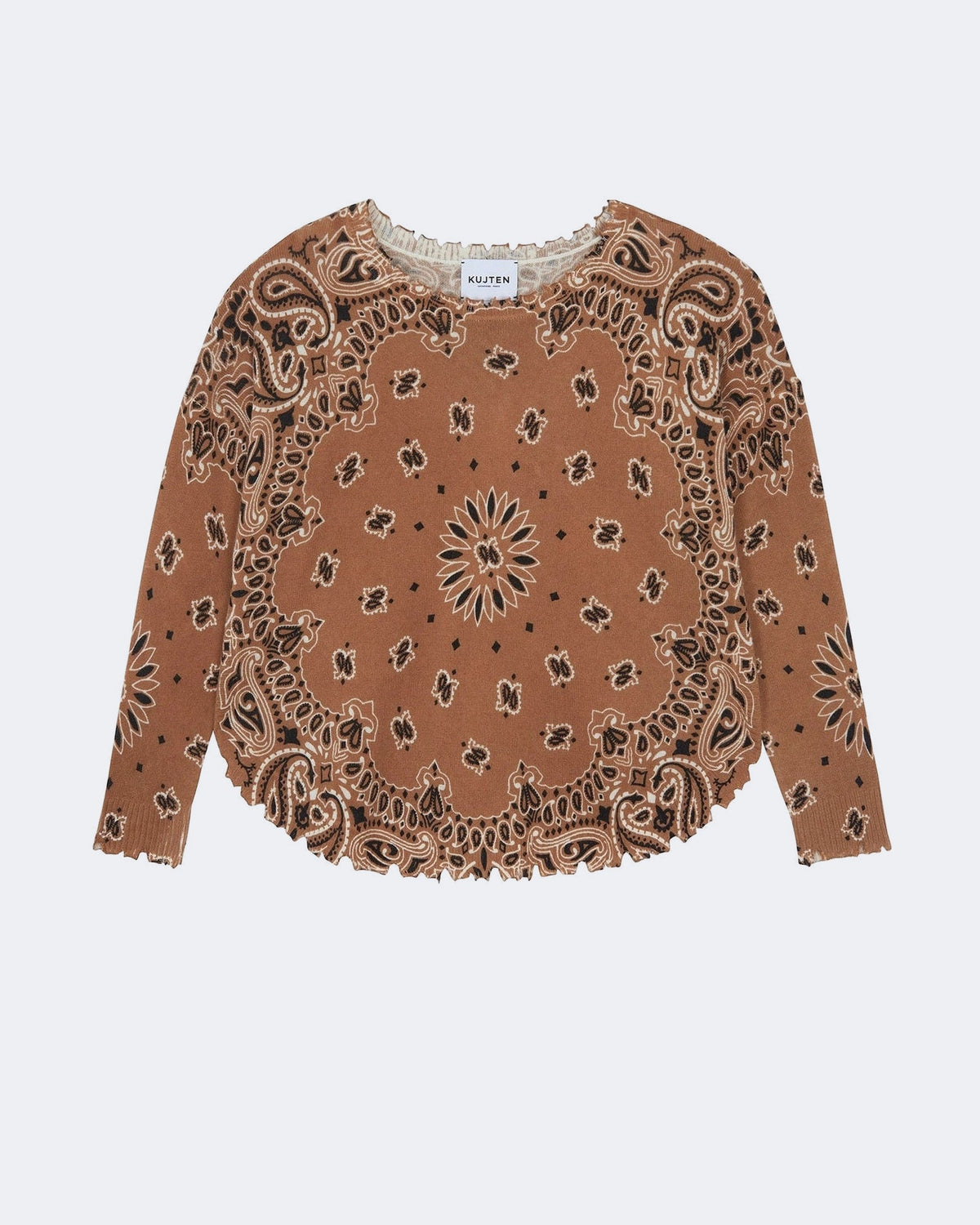 Pull en cachemire camel pour femme - Kujten packshot