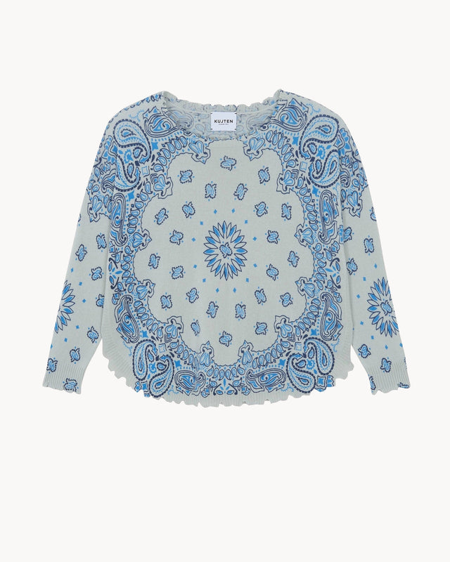 Sweater Mela Bandana Bico silver blue - Image principale