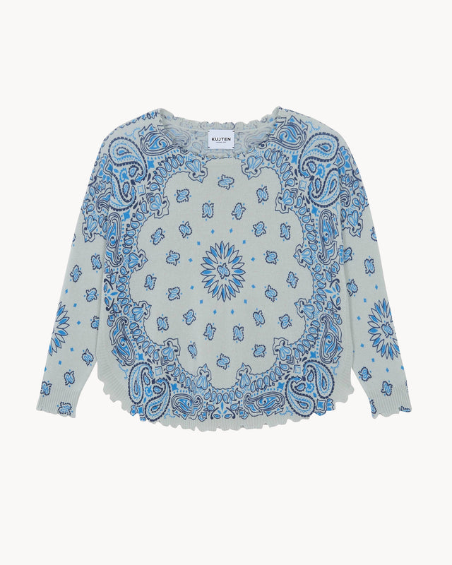Sweater Mela Bandana Bico silver blue - Image principale