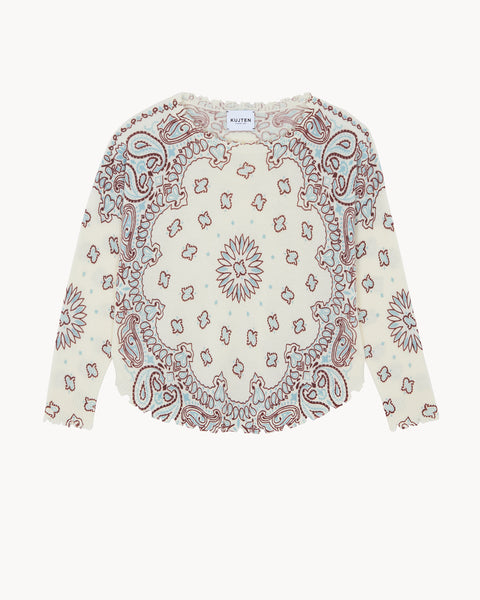 Pull Mela Bandana Bico blanc bordeaux sienne - Image principale