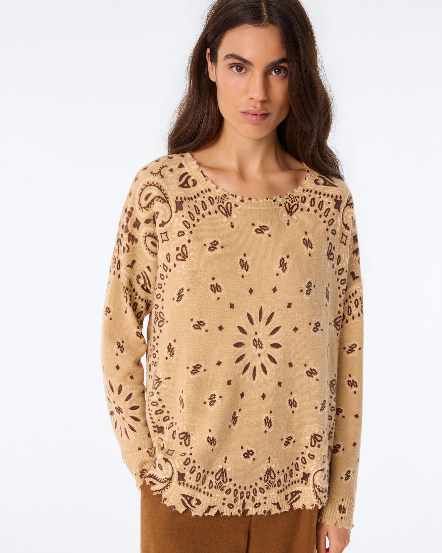 Pull Mela Bandana Bico latte anis