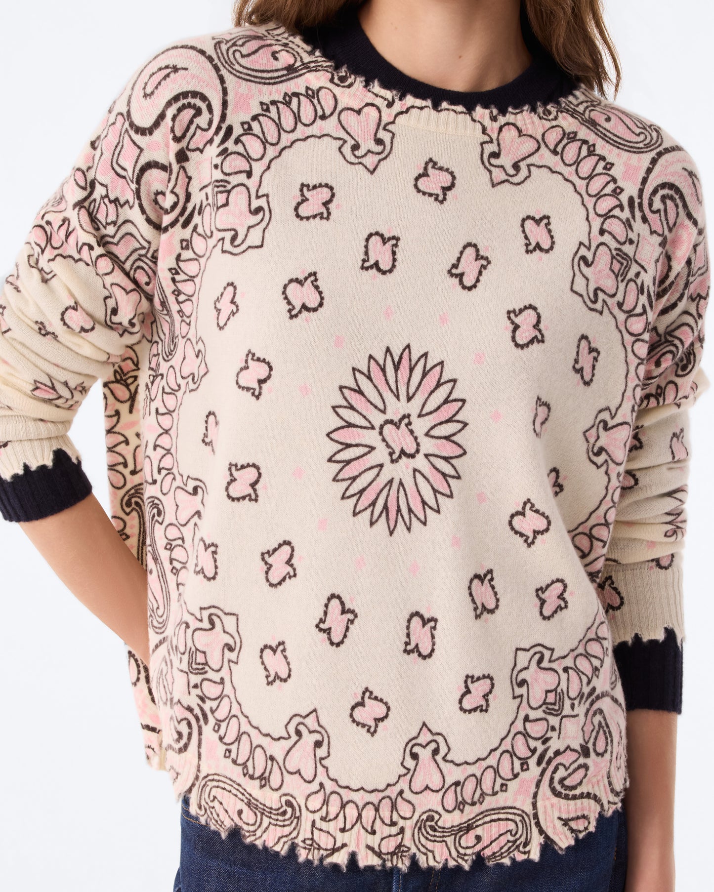 Sweater Mela Bandana Bico blsuh white