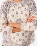 Sweater Mela Bandana Bico gray white