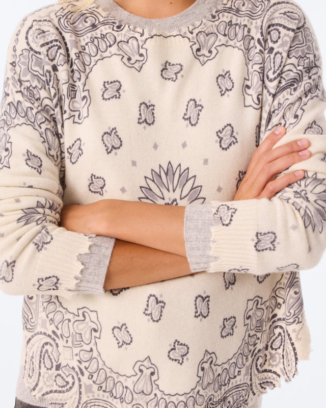 Sweater Mela Bandana Bico gray white - Image principale