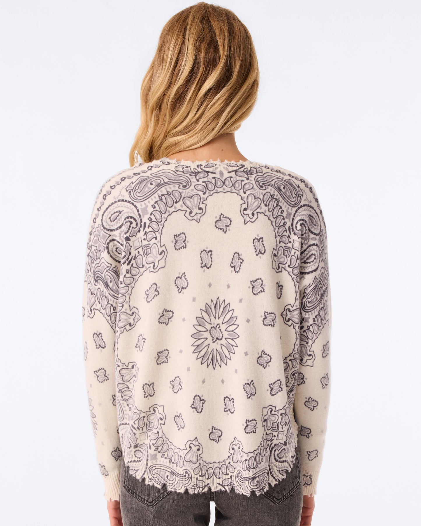 Sweater Mela Bandana Bico gray white