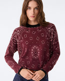 Sweater Mela Bandana Bico milano burgundy