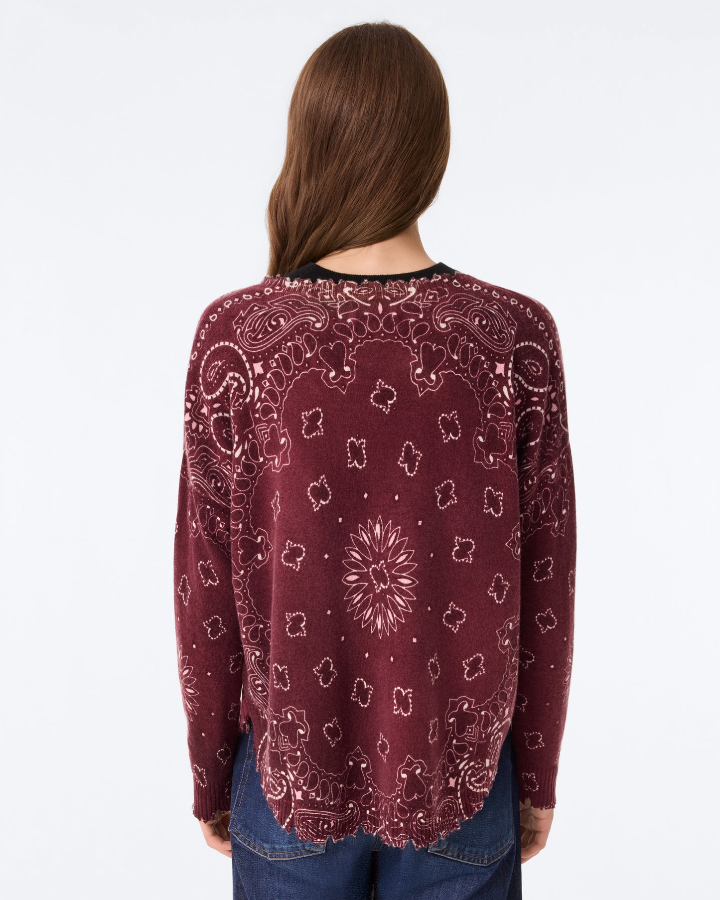 Sweater Mela Bandana Bico milano burgundy