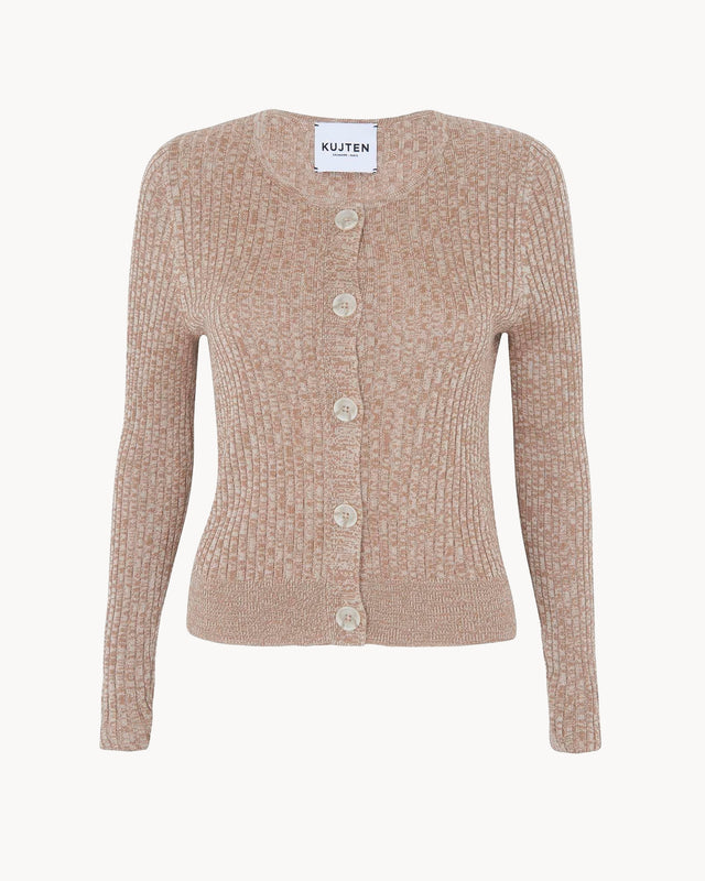 Cardigan Telia organic beige - Image principale