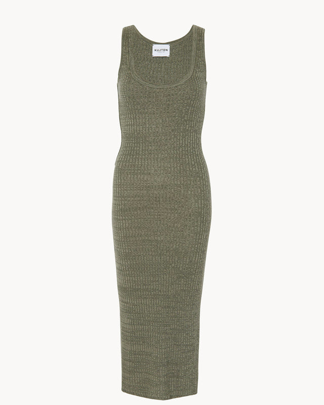 Dress Nirina dark khaki - Image principale