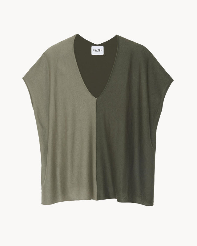 Top Nosy Colorblock marl khaki - Image principale