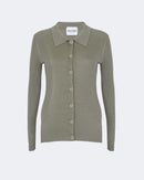 Pull en cachemire & soie kaki pour femme - Kujten packshot
