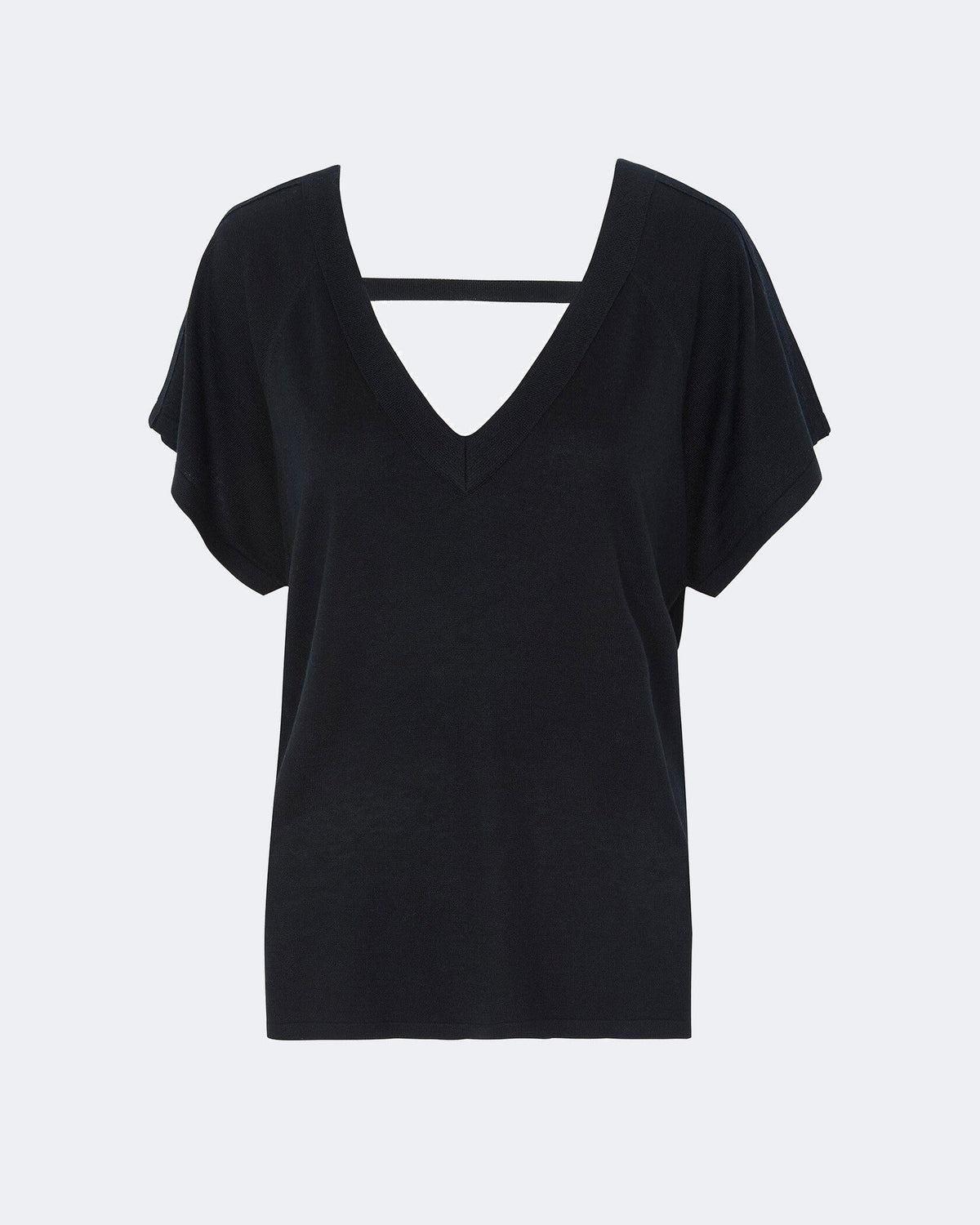 Top en cachemire & soie noir pour femme - Kujten packshot