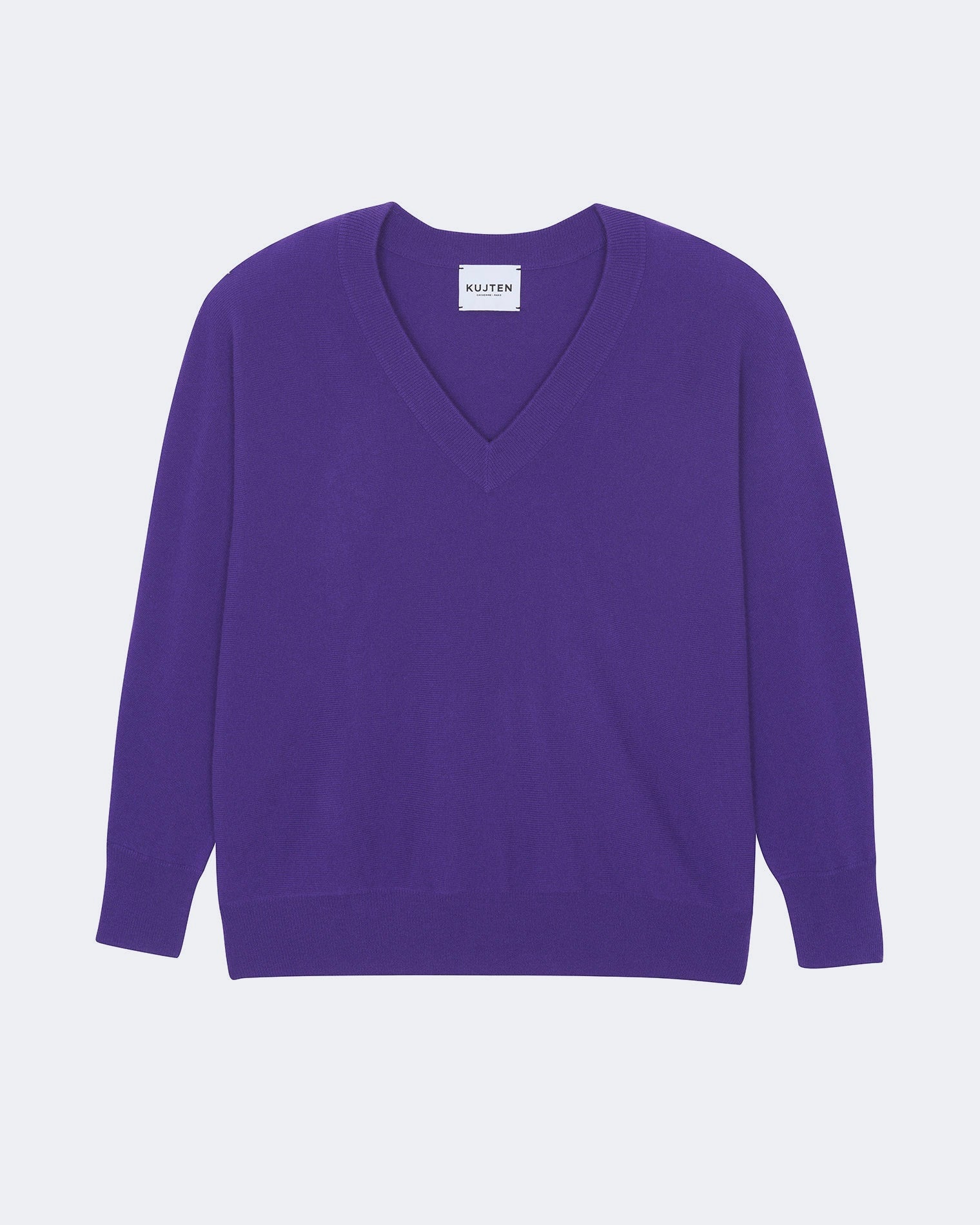 Pull en cachemire violet pour femme - Kujten packshot