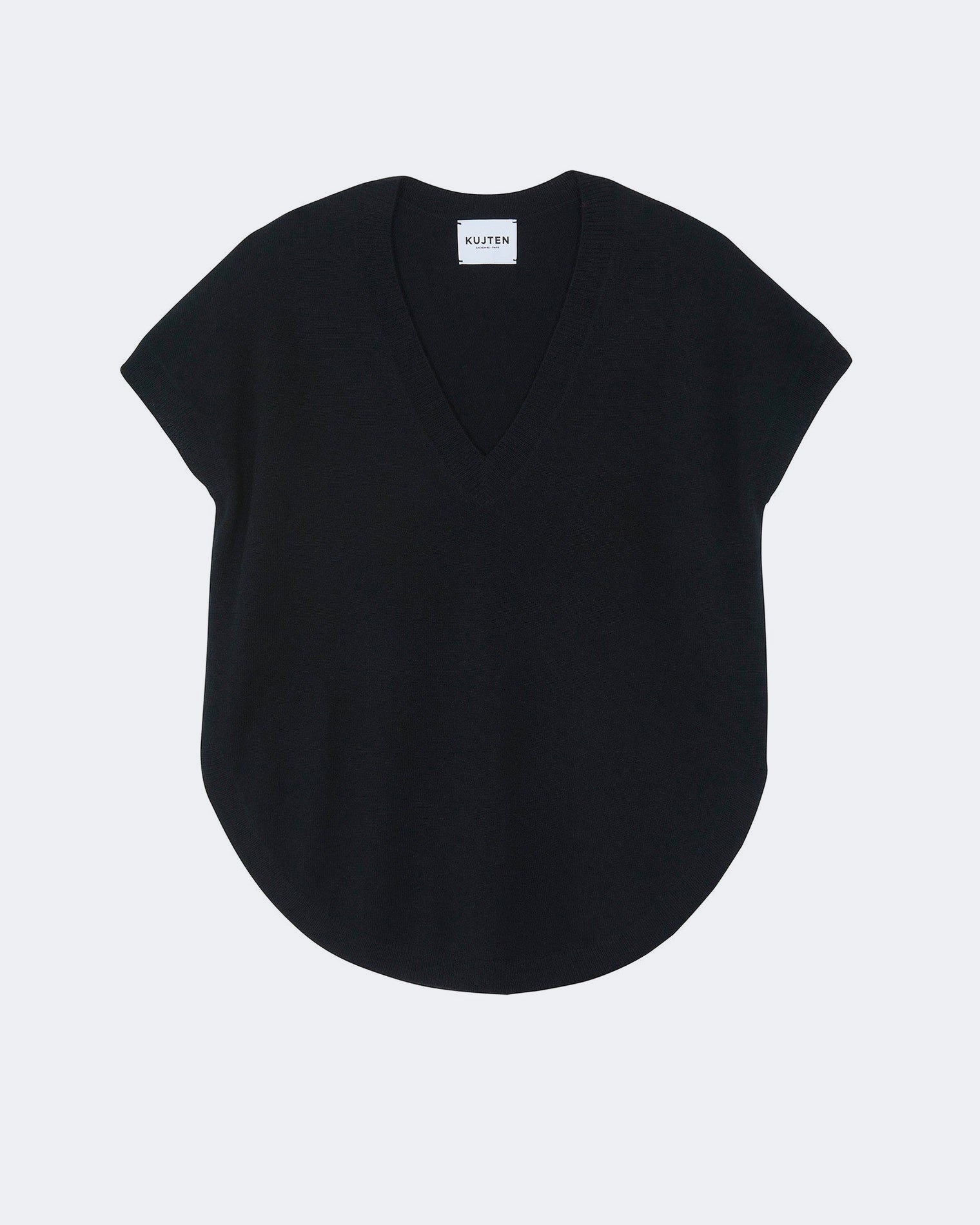 Pull en cachemire noir pour femme - Kujten packshot