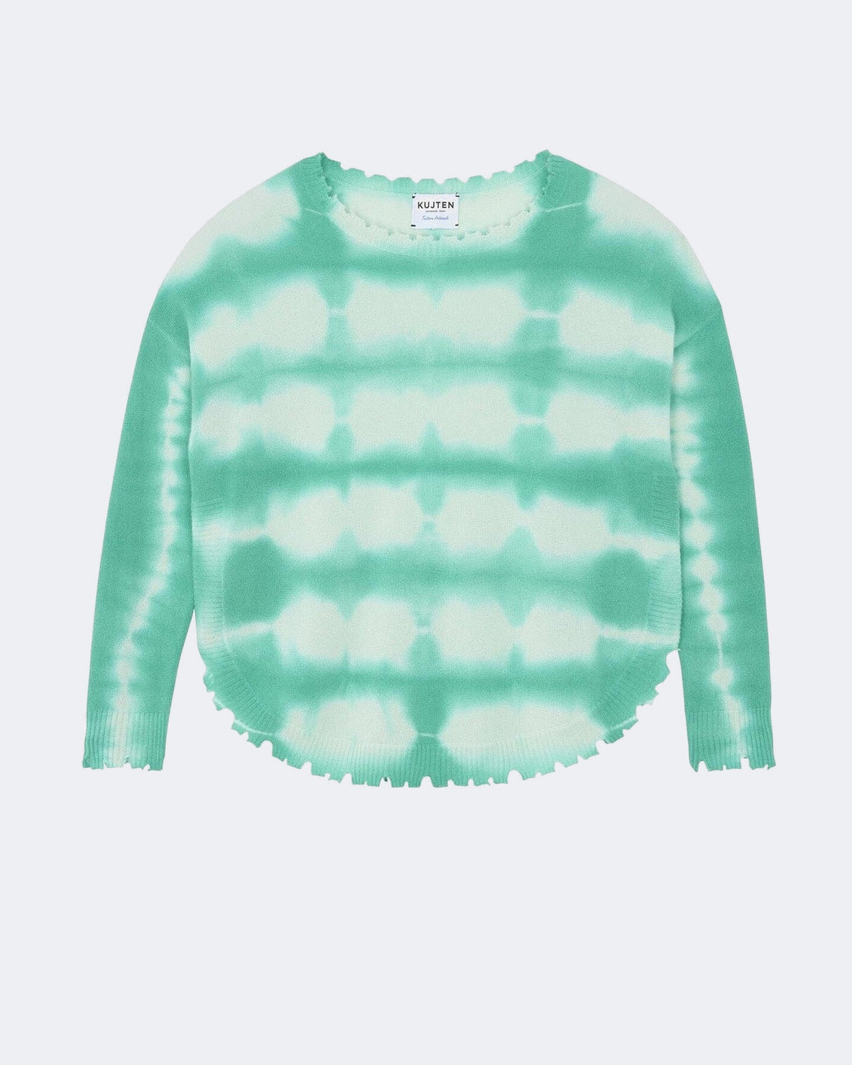 Pull en cachemire vert pour femme - Kujten packshot