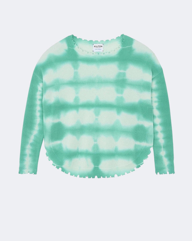 Pull Mela Stripe Dye vert jade - Image principale