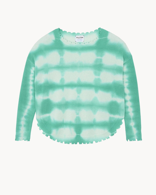 Sweater Mela Stripe Dye jade green - Image principale