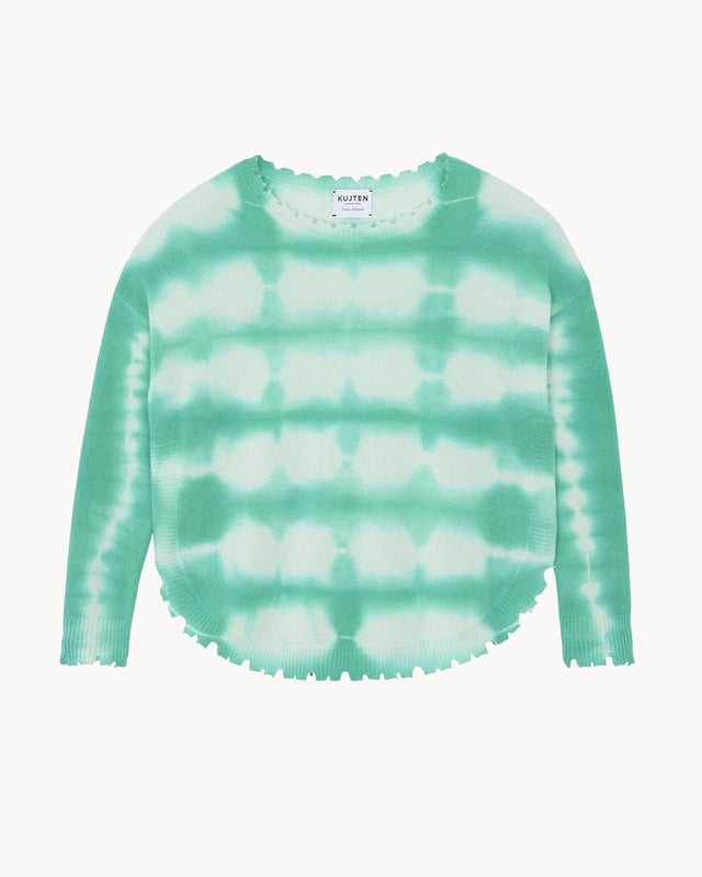 Pull Mela Stripe Dye vert jade - Image principale