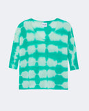 Pull minie stripe dye cachemire vert - Kujten packshot