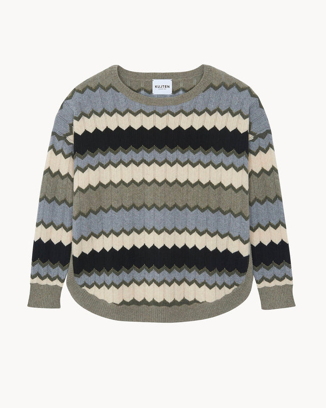 Pull Maryse kaki chiné - Image principale