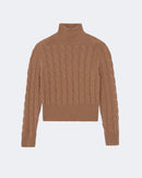 Pull en cachemire camel pour femme - Kujten packshot