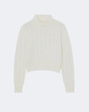 Pull en cachemire blanc pour femme - Kujten packshot