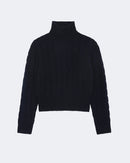 Pull en cachemire bleu pour femme - Kujten packshot