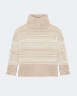Pull en cachemire beige pour femme - Kujten packshot