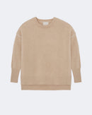 Pull en cachemire blanc et beige pour femme - Kujten packshot