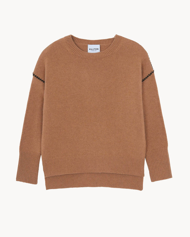 Pull Fifi marron camelo - Image principale