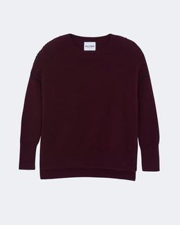 Pull en cachemire bordeaux pour femme - Kujten packshot