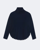 Pull en cachemire bleu pour femme - Kujten packshot