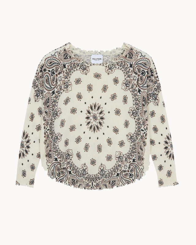 Pull Mela Western marron chataigne - Image principale
