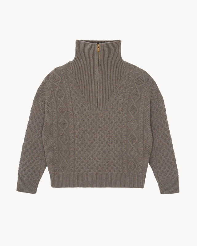 Pull Maddox beige taupe mouliné - Image principale