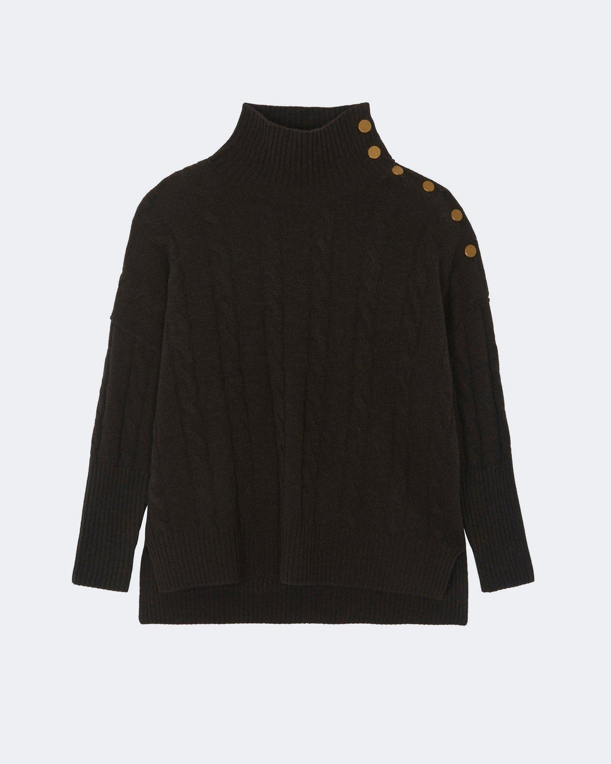 Pull en cachemire marron pour femme - Kujten packshot