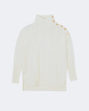 Pull en cachemire blanc pour femme - Kujten packshot