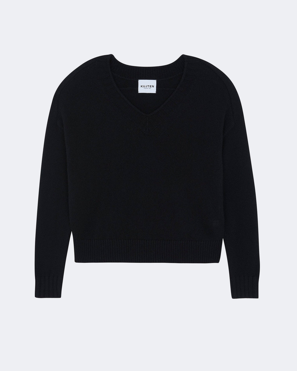 Pull en cachemire noir pour femme - Kujten packshot