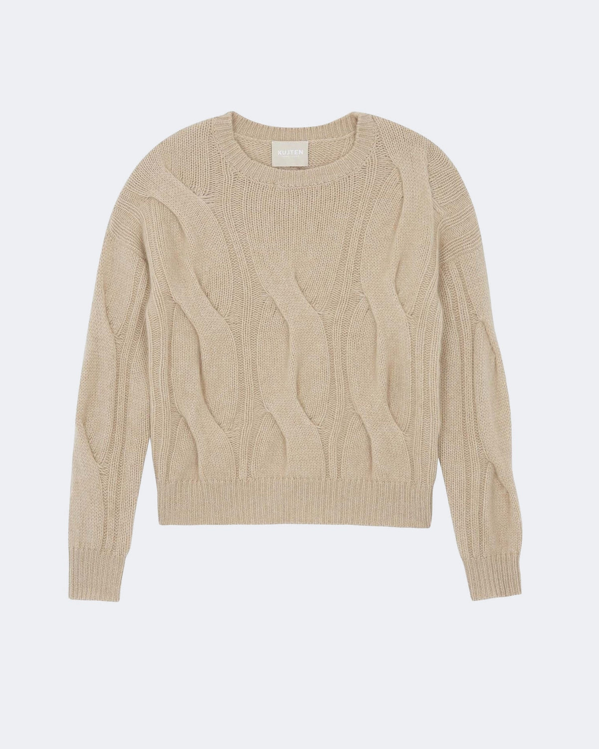 Pull en cachemire beige pour femme - Kujten packshot