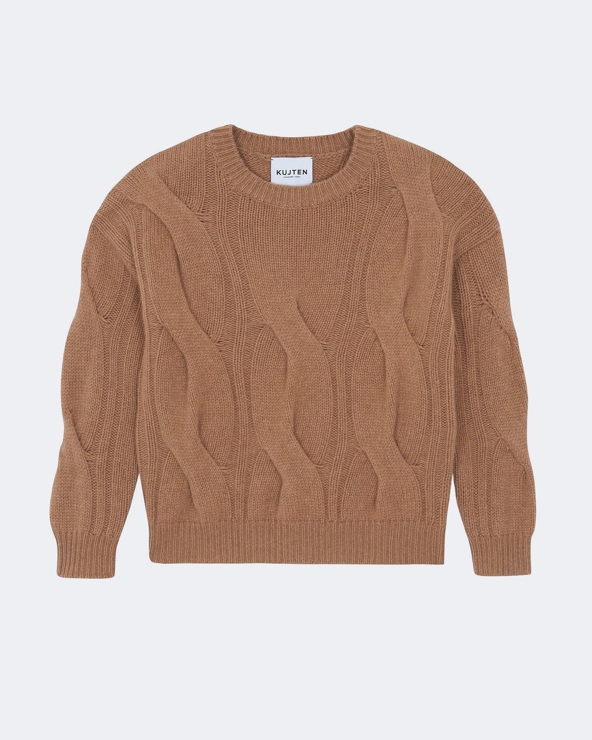 Pull en cachemire camel pour femme - Kujten packshot